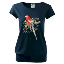 Papoušek na listnatém stromě