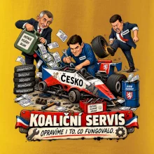 Macinka opravuje závodní auto ČESKO