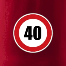 Dopravní značka - omezení rychlosti 40
