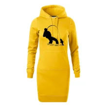 Rybář tahající rybu