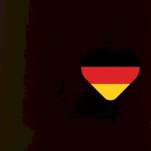 Germany love malé - Německá vlajka