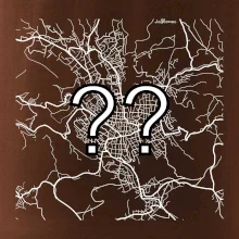 Mapy měst černobílé - Vaše město