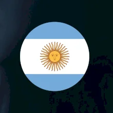 Argentina vlajka kulatá