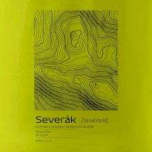 Severák - vrstevnice v obdélníku