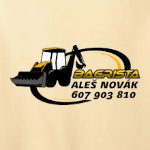 Bagrista v kruhu - vlastní nápis
