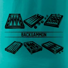 Backgammon černý set