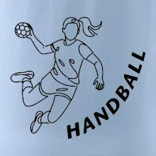 Handball nápis šikmo
