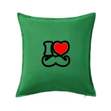 i love mustache - obrys