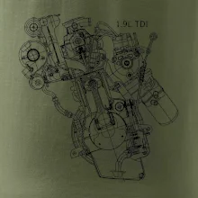 Motor Škoda/ VW 1.9L  TDI z boku