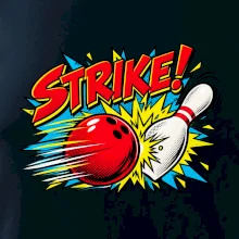 Strike komiksový bowlingový náraz