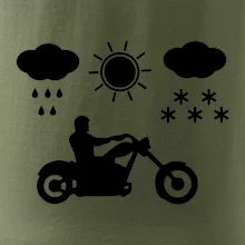 Motorkář za každého počasí - chopper