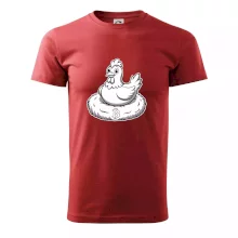 Kuře sedící na bitcoinovém hnízdě