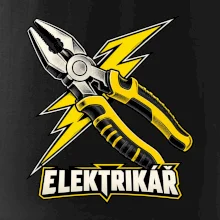 Elektrikář s bleskem a kleštěmi