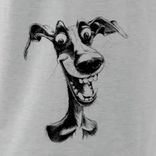 Černobílá karikatura chrt