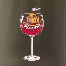 Sklenička - ve víne je pravda - červené víno (Pecka design)