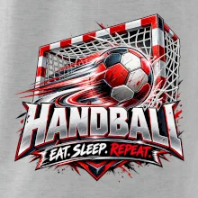 Házenkářský míč v brance eat sleep repeat