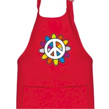 Peace symbol s kreslenou květinou