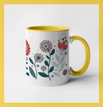 Folklor - květiny v řadě