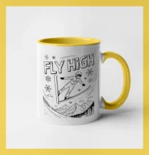 Černobílý skokan fly high