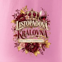 Listopadová královna s vínem a květinami