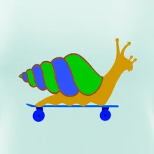 Šnek na skateboardu (Moňas)