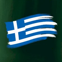 Řecko vlajka - štětkou