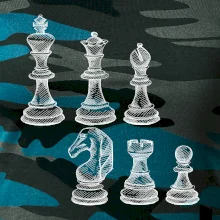 Šachové figurky kreslené