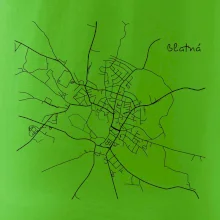 Černobílá mapa Blatná