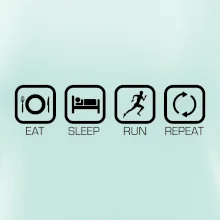 Eat sleep run repeat v řadě