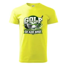 Golfová hůl s míčkem eat sleep repeat