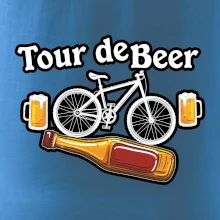 Tour de beer - kolo - pivo a nápis na zádech