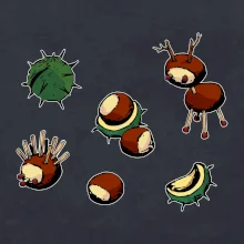 Kaštanová zvířátka - obdelník