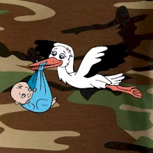 Čáp a miminko - kluk (Hana-creative)