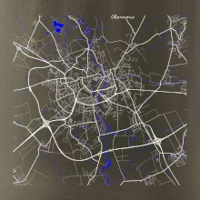 Olomouc - Mapa s vodními toky