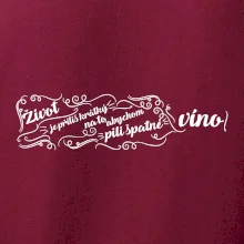 Život je příliš krátký - lahev