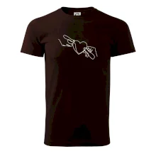 Dvě ruce a srdce jedním tahem