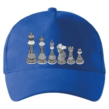 Šachové figurky v řadě - kreslené