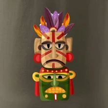 Mayové maska s peřím