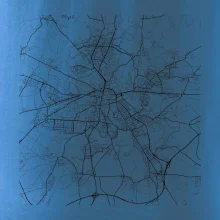 Mapy měst černobílé Plzeň