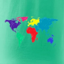 Světové kontinenty bez názvů - barevné