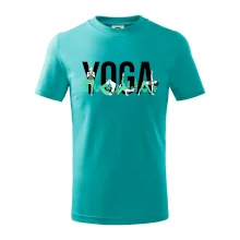 Yoga nápis barevný