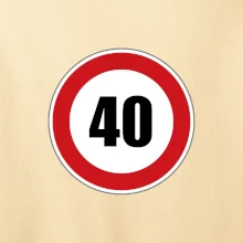 Dopravní značka - omezení rychlosti 40