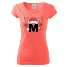 Vanoční rodinná trička - písmeno a čepice