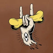 Rocková ruka kost a oko