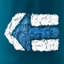 Párová turistická značka modrá