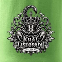 Král listopadu královský štír a koruna