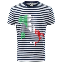 Itálie obrys vlajka