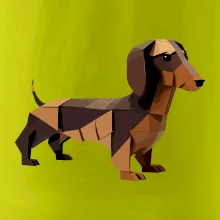 Jezevčík - slepený z papíru