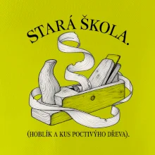 Stará škola hoblík a kus poctivýho dřeva