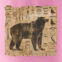 Egyptské hieroglyfy medvěd